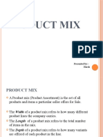 Product Mix: Presented By:-Harsh