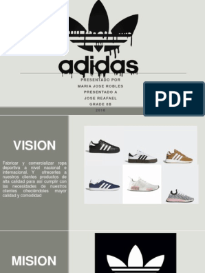 Previsión Un pan corriente Adidas Mision y Vision | PDF