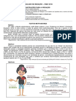 Redação sobre diversidade de gênero no Brasil