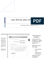 Apa Style and Citations