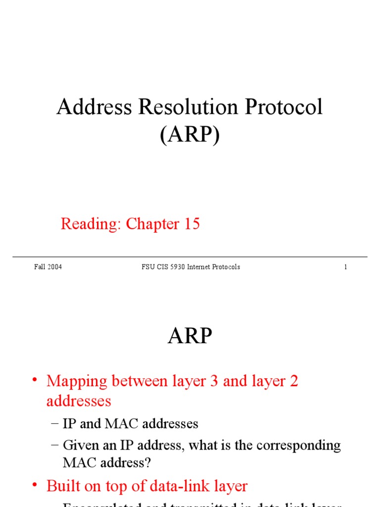 Understanding Address Resolution Protocol (ARP) | PDF | Computer ...