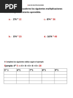 Guia de Multiplicaciones