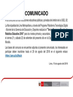 Comunicado Muni 2018