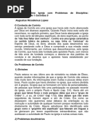 Corinto Uma Igreja Com Problemas