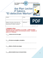 Resumen y preguntas sobre el texto El detective Warton