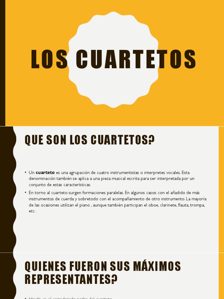 Definición y Tipos de Cuartetos | PDF | Saxofón | Clarinete