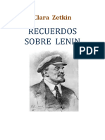 Clara Zetkin Recuerdos Sobre Lenin