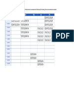 Horario Horizontal Semanal Lunes