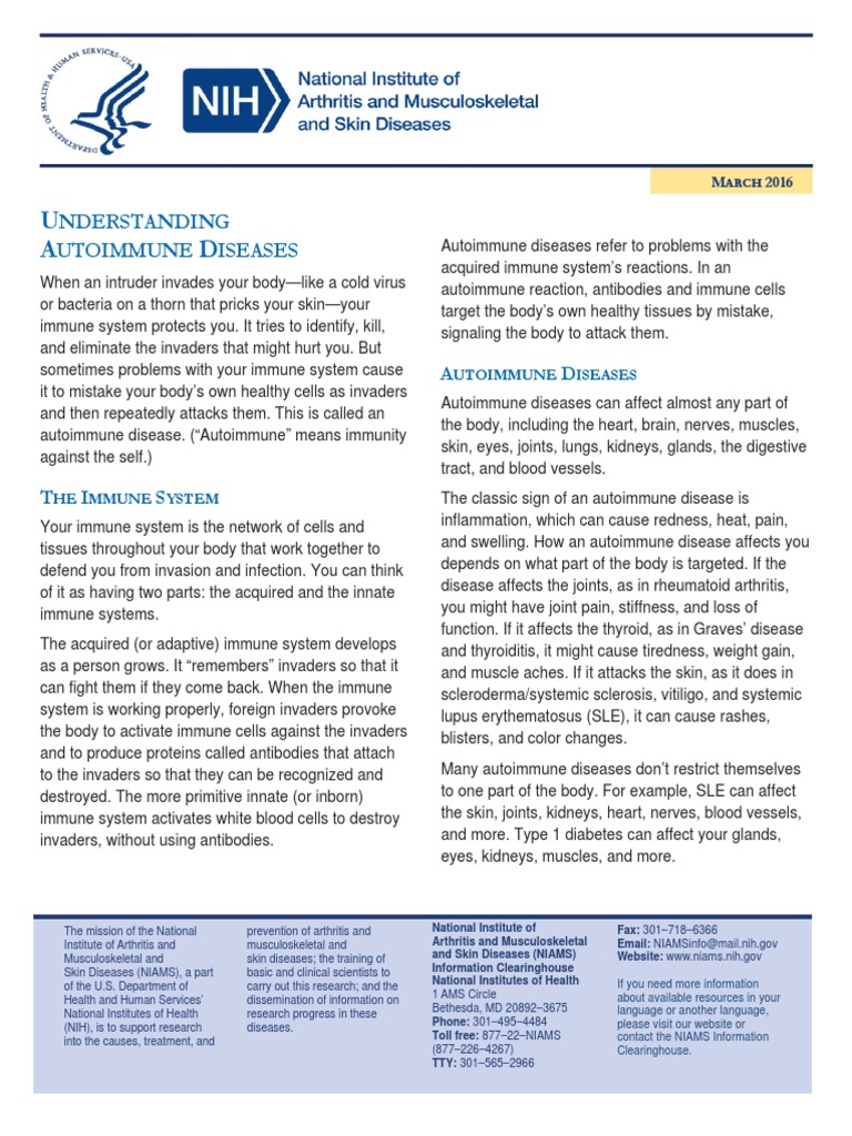 Understanding Autoimmune Diseases | PDF | Autoimmunity | Autoimmune Disease