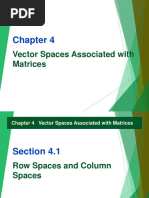 Vector Spaces Associated With Matrices