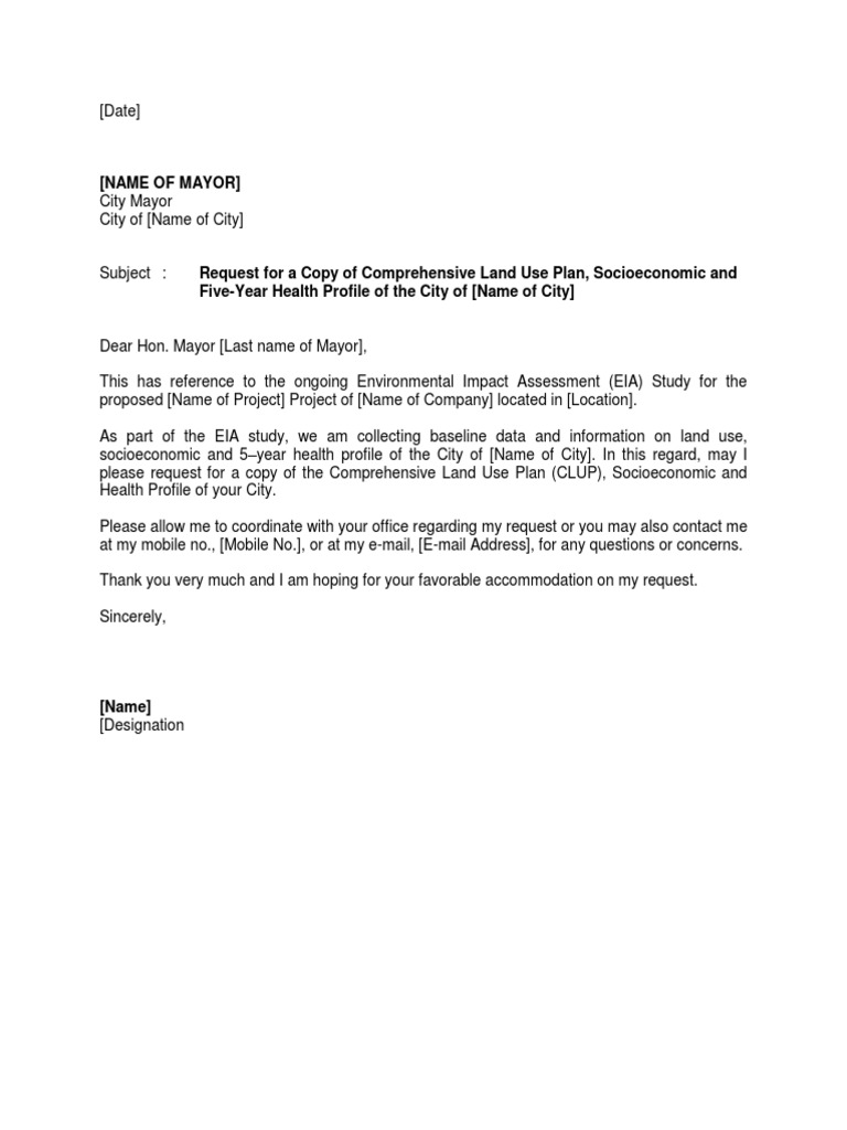 Request Letter For CLUP - Scribd | PDF