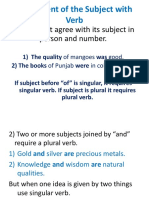 Subject Verb Agreement