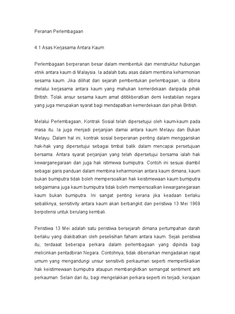 Peranan Perlembagaan