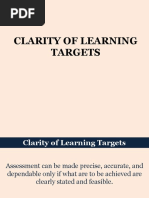 Lesson 3 - Clarity of Learning Targets