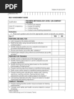 Self-Assessment Guide Trainers Methodology Level I (In-Company Trainer)