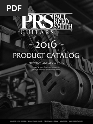 Prs Product Catalog 2016