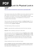 Logical Lock Vs Physical Lock in SAP