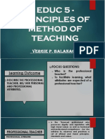 EDUC 5 Principles and Method of Teaching