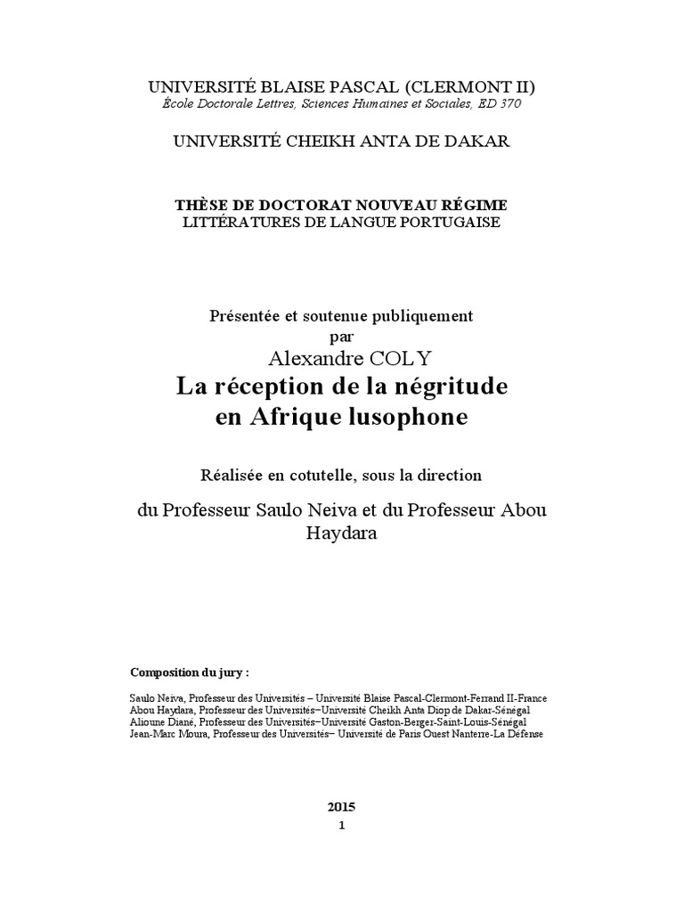 la reception de la negritude dans les pays afro lusophones pdf poesie colonisation
