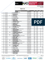 La Bresse Mens Elite Start List DH 2018 