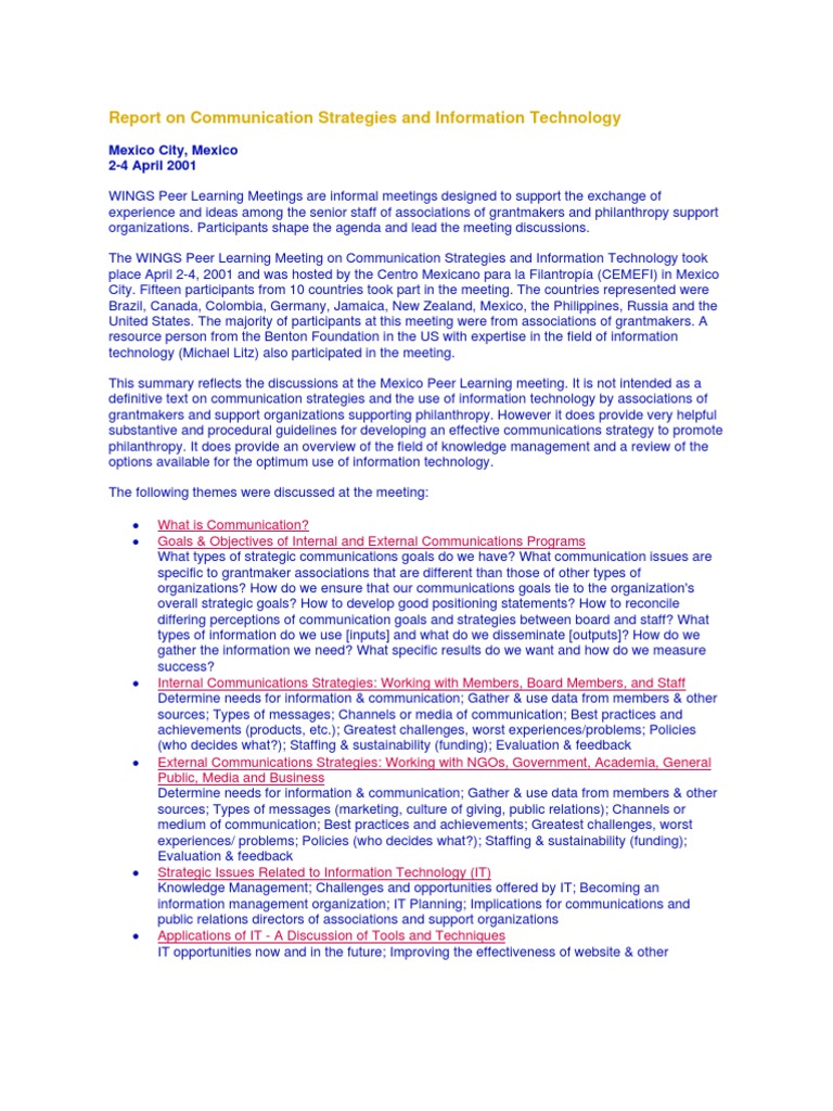 Communication Strategies for Grantmakers | PDF | Communication | Mass Media