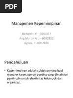 Download ManajemenKepemimpinanbyRichardHardyYuwonoSN38697273 doc pdf