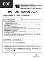 Funiversa 2009 Iphan Tecnico Antropologia Prova