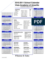 2010-2011 Calendar Amarillo