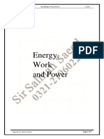 Physics Topic4 (Energy, Work and Power,) O-Levels