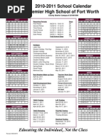 2010-2011 Dade Schools' Calendar | PDF | Academic Term | Schools