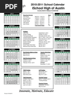 2010-2011 Calendar Ischool High of Austin