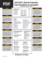 2010-2011 Calendar Lancaster