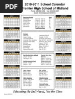 2010-2011 Calendar Midland