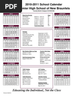 2010-2011 Calendar New Braunfels
