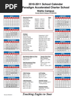 2010-2011 Calendar Paradigm Wallis