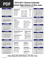 2010-2011 Dade Schools' Calendar | PDF | Academic Term | Schools