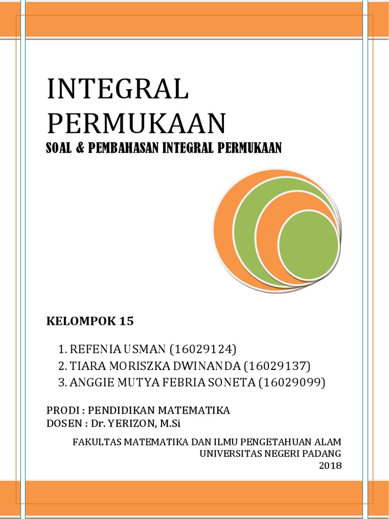 Soal Dan Pembahasan Integral Permukaan PDF