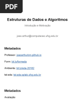 EDA - 01 - Introdução e Motivação