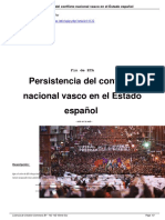 Persistencia Del Conflicto Nacional Vasco en El Estado EspañOl 