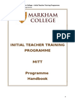 MITT Programme Handbook 2018