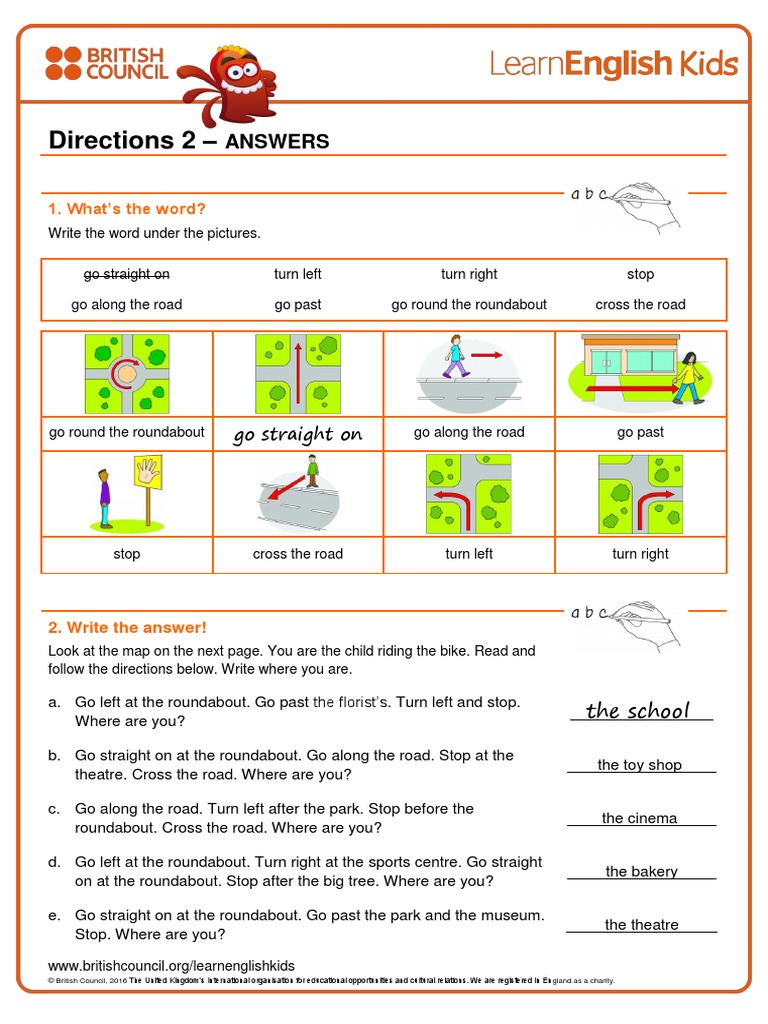Worksheets Directions 2 Answers PDF | PDF | Road Transport | Transport