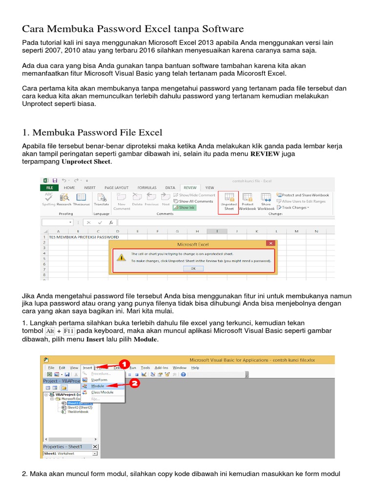 Cara membuka protect workbook pdf