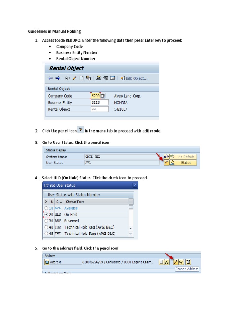 Manual Holding Procedure Pdf