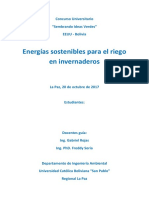 Energías Sostenibles para El Riego en Invernaderos