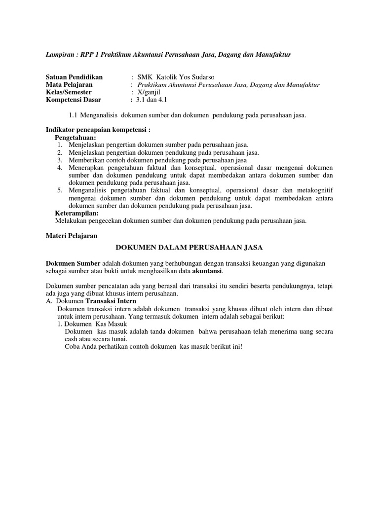 Rpp Pratikum Akuntansi Kls Xi Akuntansi
