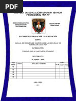 Sistema de evaluación y calificación en las Escuelas de Formación de la PNP