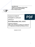 Blumenthal Testimony - Committee on Science and Technology - 2010-09-30