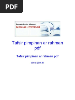 Tafsir Pimpinan Ar Rahman Pdf Pdf System Software Operating System Families