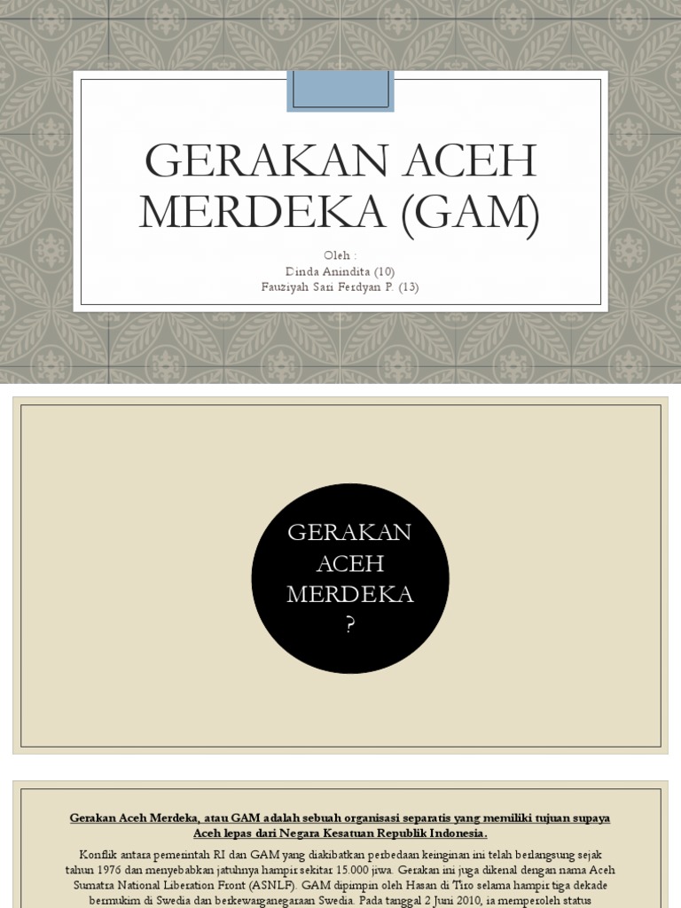 Gerakan Aceh Merdeka (Gam)