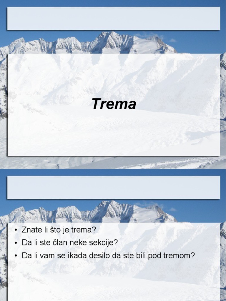 Prezentacija Trema | PDF